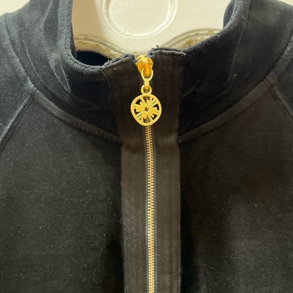 LILLY PULITZER Black Velour Half-Zip Dress XL - Picture 5 of 10